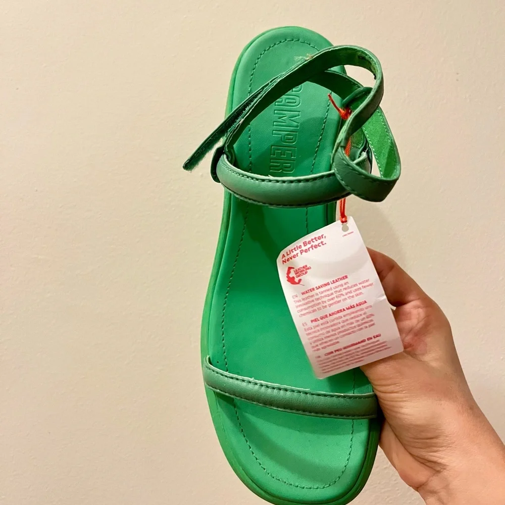 Camper Thelma Green Block Heel Sandals - Picture 5 of 5